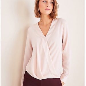 NEW Bubble Hem Wrap Top by Ann Taylor